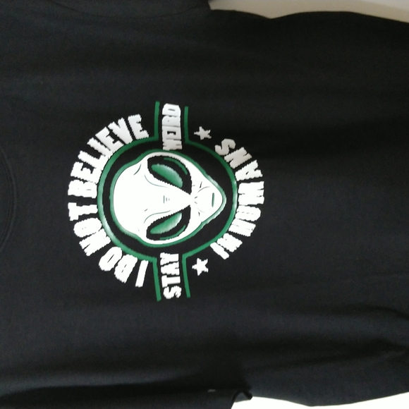 Humans Short Sleeve Crew Neck Black T-Shirt - Picture 4 of 5